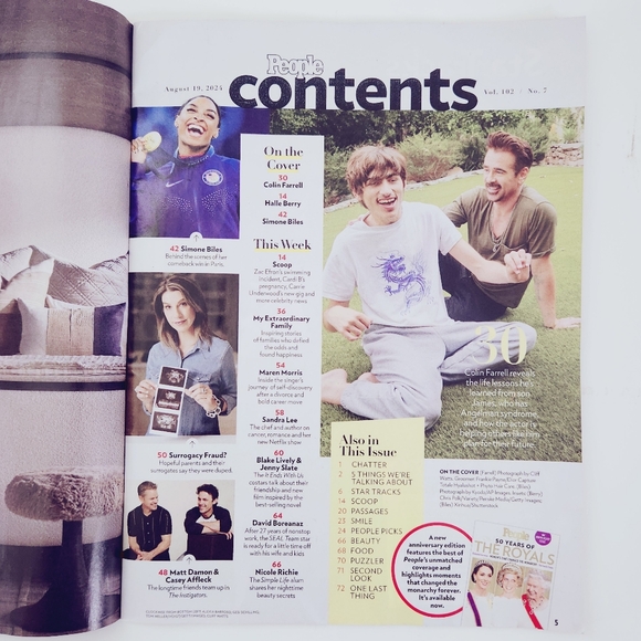 🍭7/$15 People Magazine August 2024 Colin Farrell - Picture 2 of 4